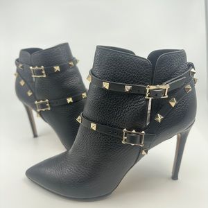 Valentino rockstud stiletto booties , brown size 40